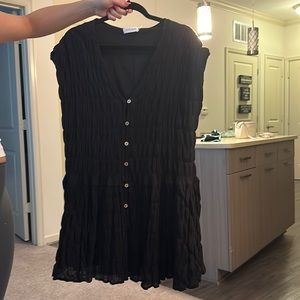 Black cropped summer dress